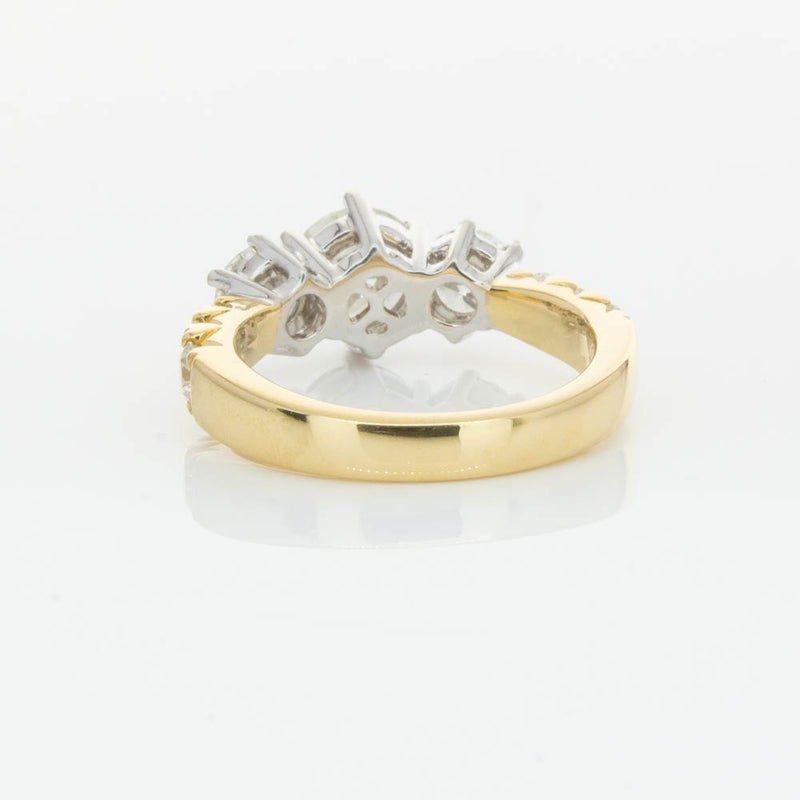 18ct Yellow Gold Diamond Three Stone Ring-Ring-Walker & Hall