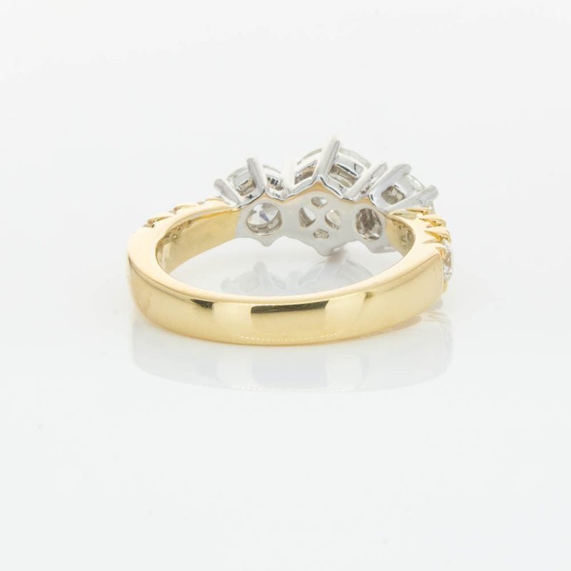 18ct Yellow Gold Diamond Three Stone Ring-Ring-Walker & Hall