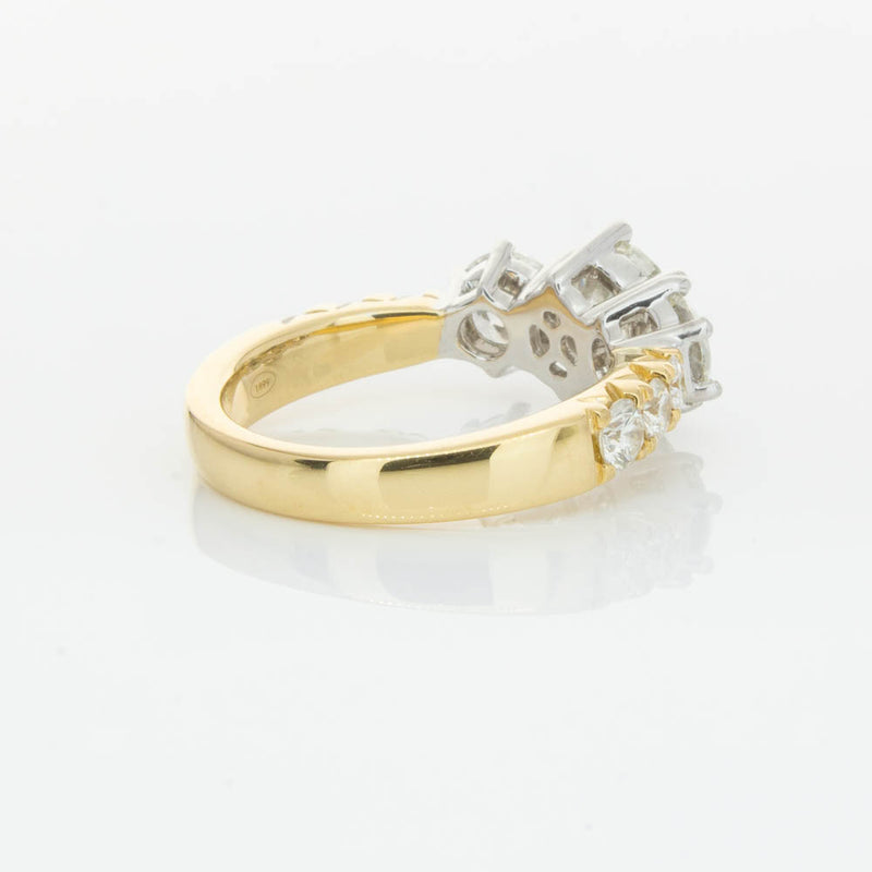 18ct Yellow Gold Diamond Three Stone Ring-Ring-Walker & Hall