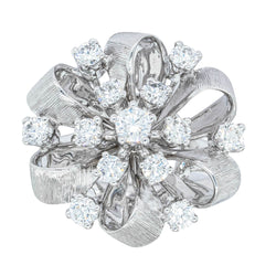 18ct White Gold .79ct Diamond Cluster Ring - Ring - Walker & Hall