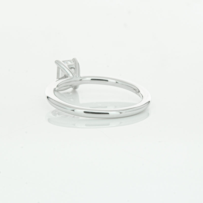 18ct White Gold .72ct Emerald Cut Diamond Melba Ring-Ring-Walker & Hall