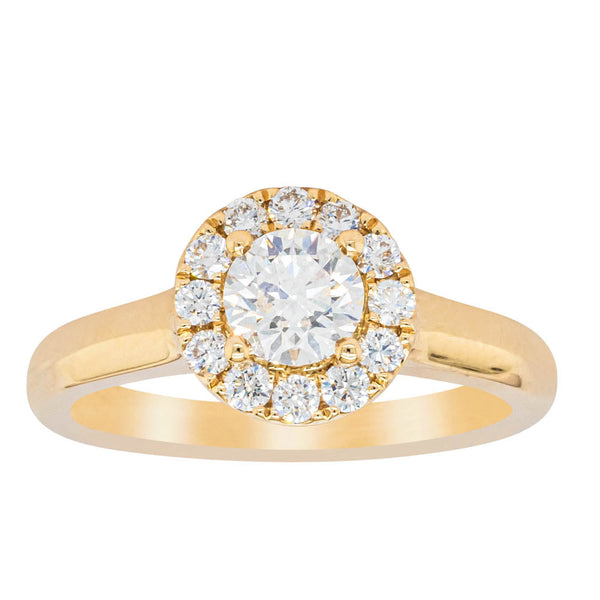 18ct Yellow Gold .53ct Diamond Eclipse Ring - Ring - Walker & Hall