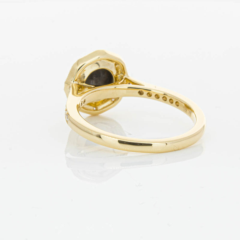 18ct Yellow Gold Black Diamond Ring-Ring-Walker & Hall