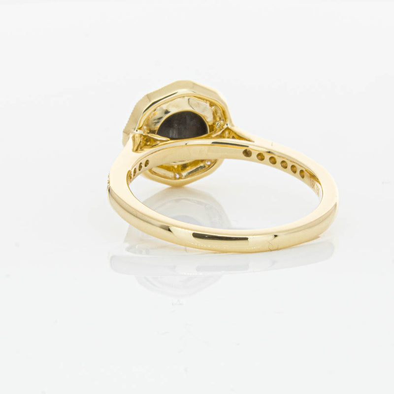 18ct Yellow Gold Black Diamond Ring-Ring-Walker & Hall