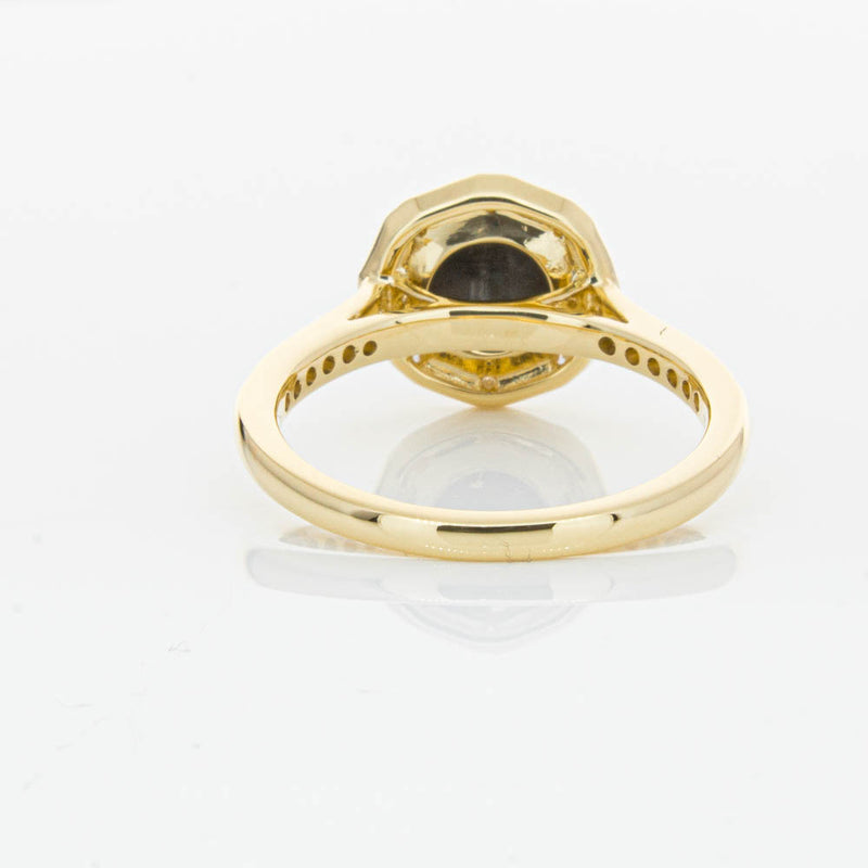 18ct Yellow Gold Black Diamond Ring-Ring-Walker & Hall