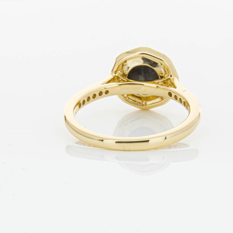 18ct Yellow Gold Black Diamond Ring-Ring-Walker & Hall