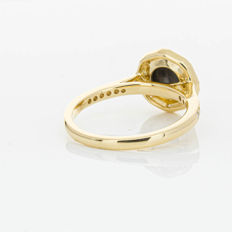 18ct Yellow Gold Black Diamond Ring-Ring-Walker & Hall