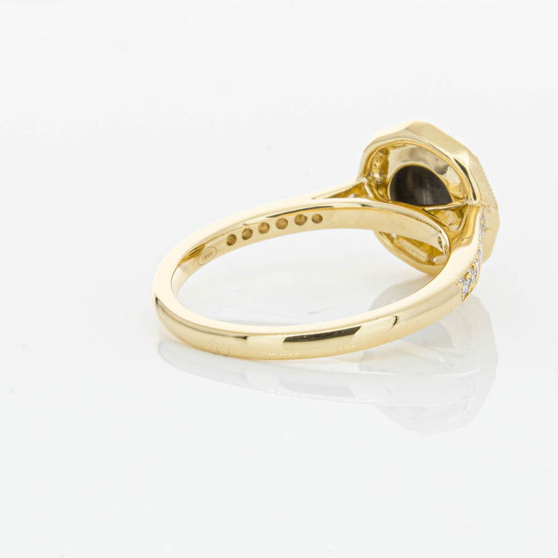 18ct Yellow Gold Black Diamond Ring-Ring-Walker & Hall