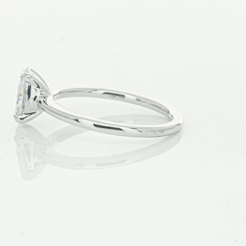 18ct White Gold 1.01ct Oval Cut Diamond Melba Ring-Ring-Walker & Hall