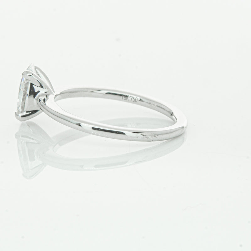 18ct White Gold 1.01ct Oval Cut Diamond Melba Ring-Ring-Walker & Hall