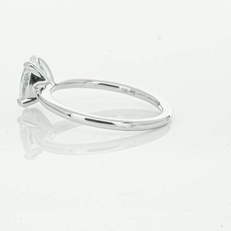 18ct White Gold 1.01ct Oval Cut Diamond Melba Ring-Ring-Walker & Hall