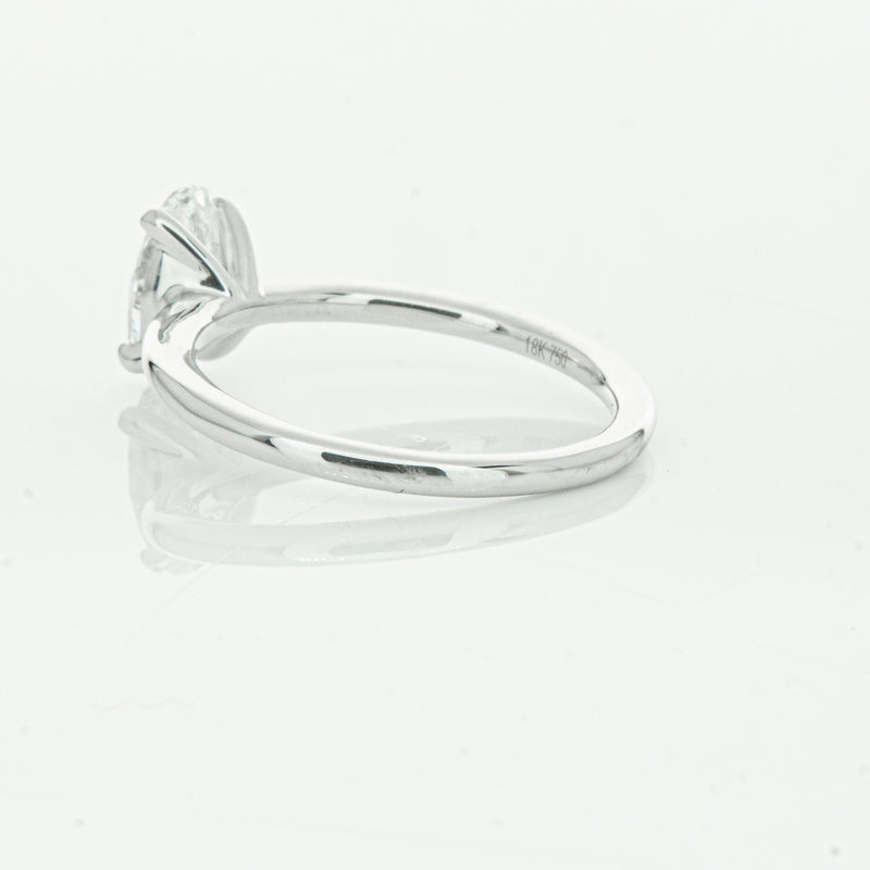 18ct White Gold 1.01ct Oval Cut Diamond Melba Ring-Ring-Walker & Hall