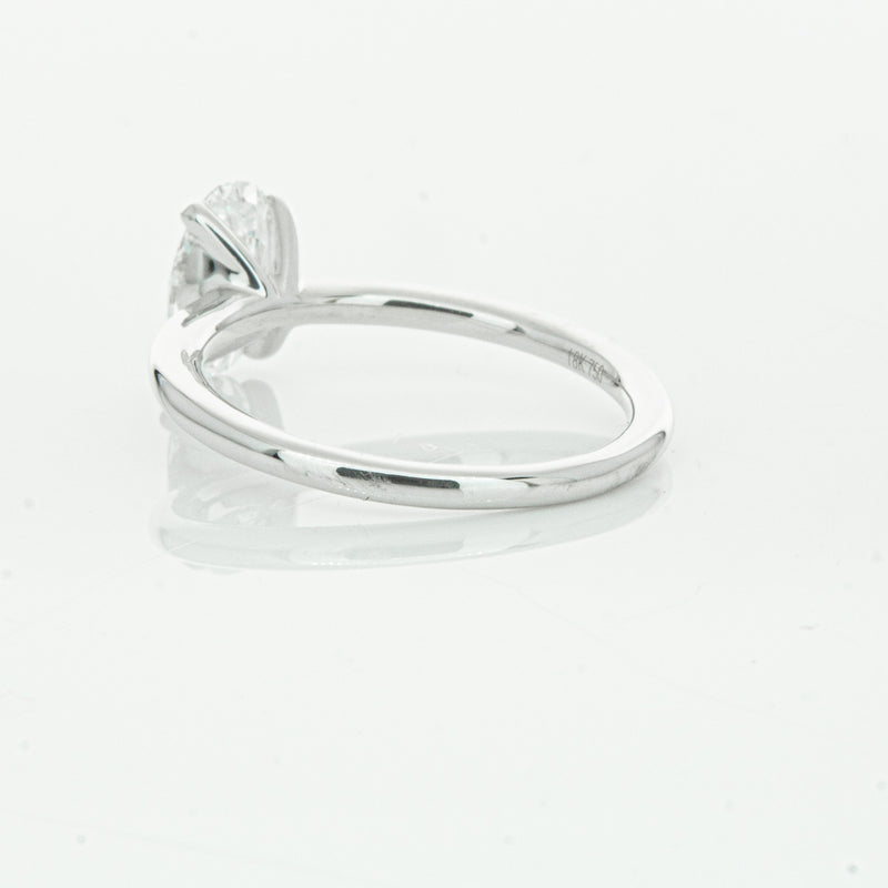 18ct White Gold 1.01ct Oval Cut Diamond Melba Ring-Ring-Walker & Hall