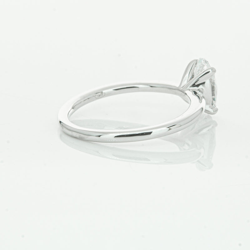 18ct White Gold 1.01ct Oval Cut Diamond Melba Ring-Ring-Walker & Hall