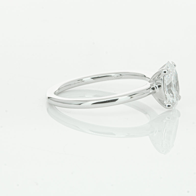 18ct White Gold 1.01ct Oval Cut Diamond Melba Ring-Ring-Walker & Hall