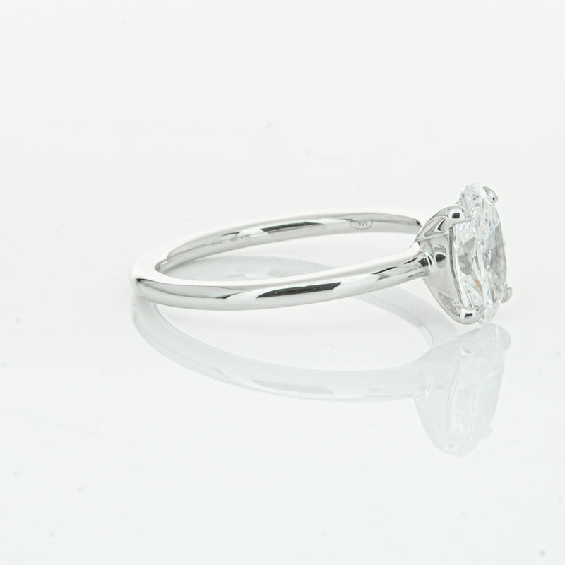 18ct White Gold 1.01ct Oval Cut Diamond Melba Ring-Ring-Walker & Hall