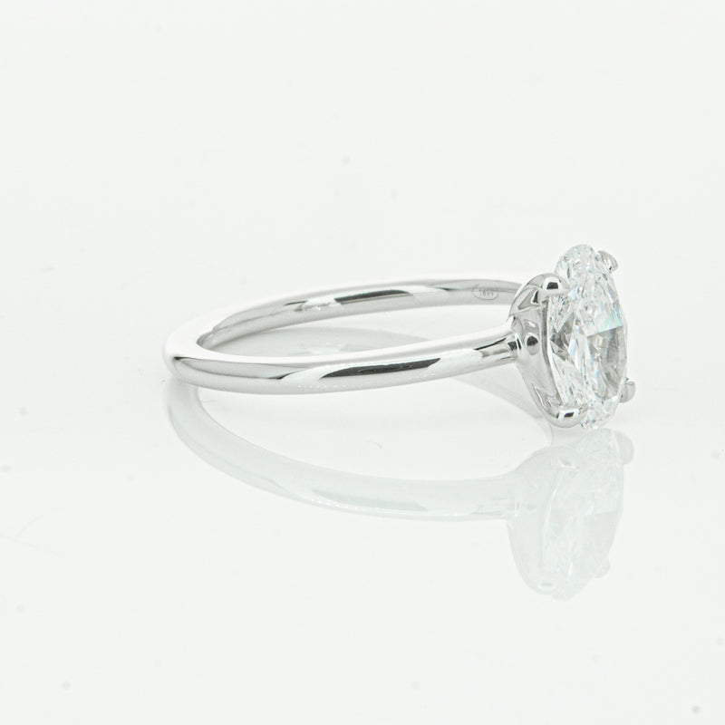 18ct White Gold 1.01ct Oval Cut Diamond Melba Ring-Ring-Walker & Hall