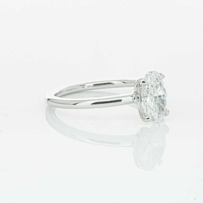 18ct White Gold 1.01ct Oval Cut Diamond Melba Ring-Ring-Walker & Hall