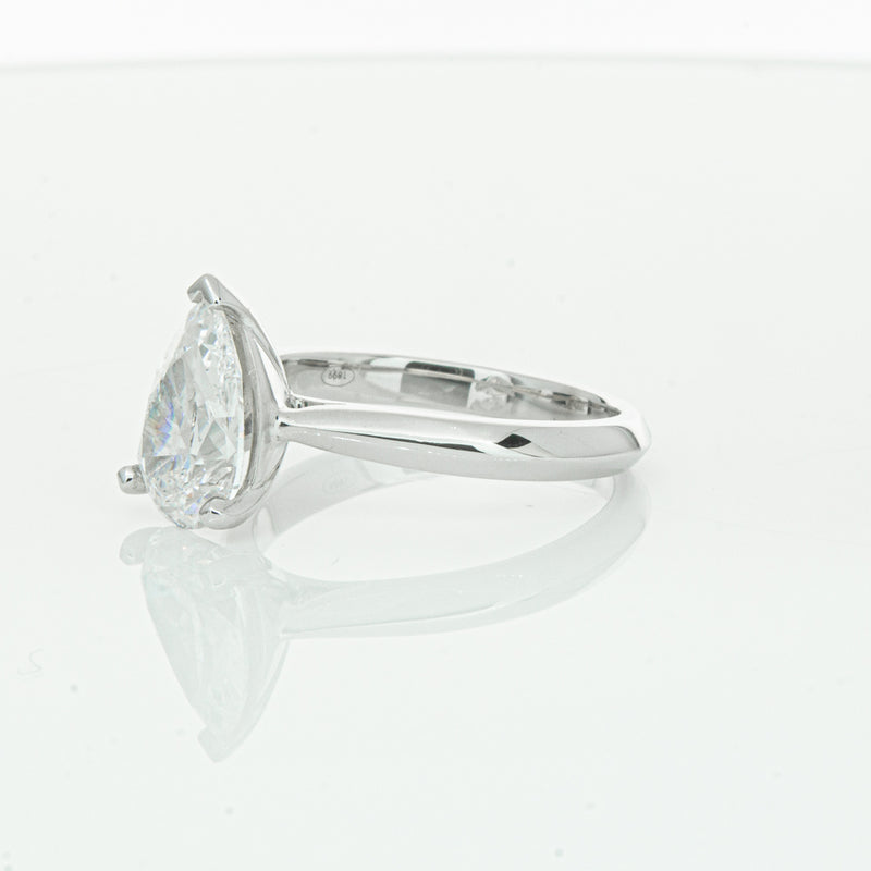 18ct White Gold 2.00ct Pear Cut Diamond Venetian Ring-Ring-Walker & Hall