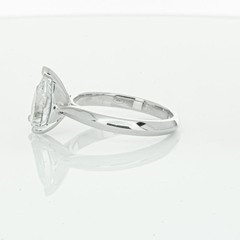 18ct White Gold 2.00ct Pear Cut Diamond Venetian Ring-Ring-Walker & Hall