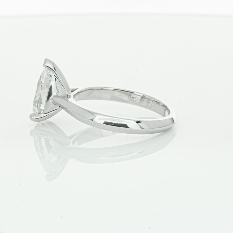 18ct White Gold 2.00ct Pear Cut Diamond Venetian Ring-Ring-Walker & Hall