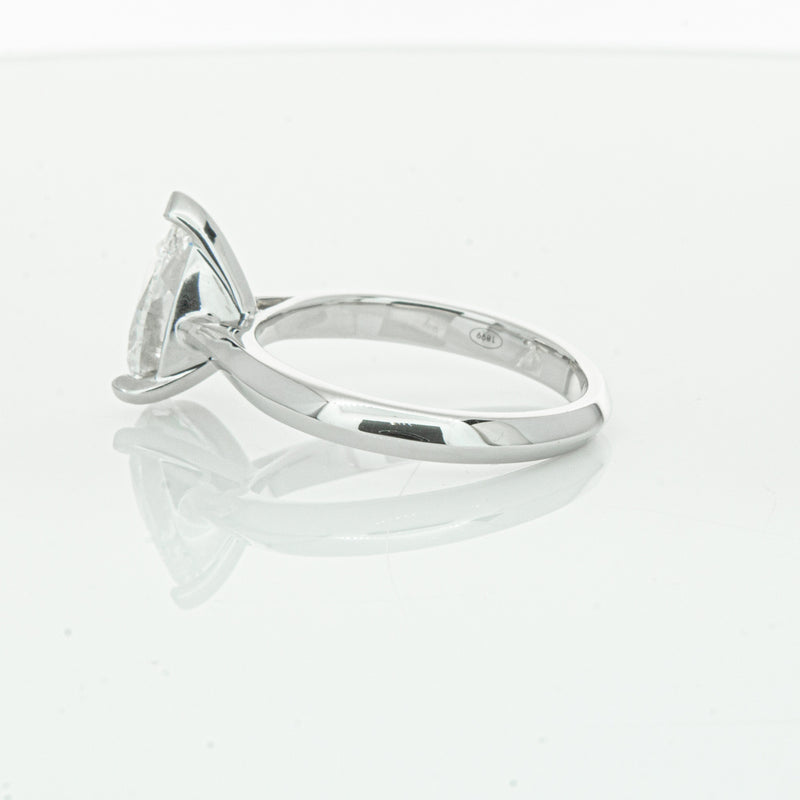 18ct White Gold 2.00ct Pear Cut Diamond Venetian Ring-Ring-Walker & Hall