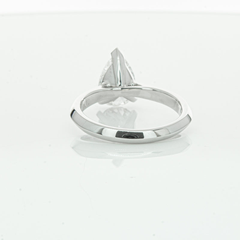 18ct White Gold 2.00ct Pear Cut Diamond Venetian Ring-Ring-Walker & Hall