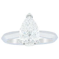 18ct White Gold 2.00ct Pear Cut Diamond Venetian Ring-Ring-Walker & Hall
