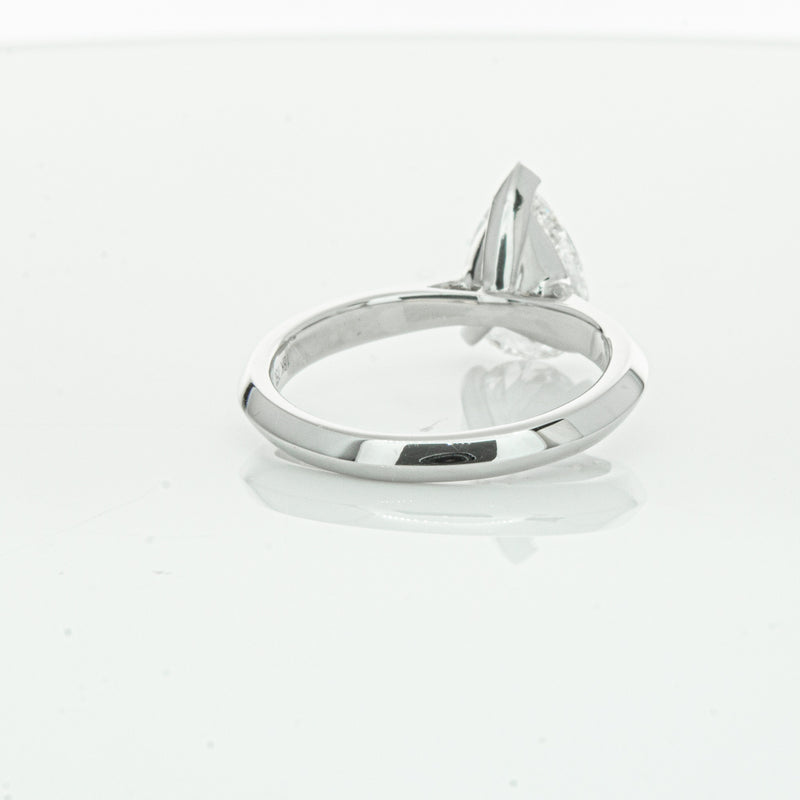 18ct White Gold 2.00ct Pear Cut Diamond Venetian Ring-Ring-Walker & Hall