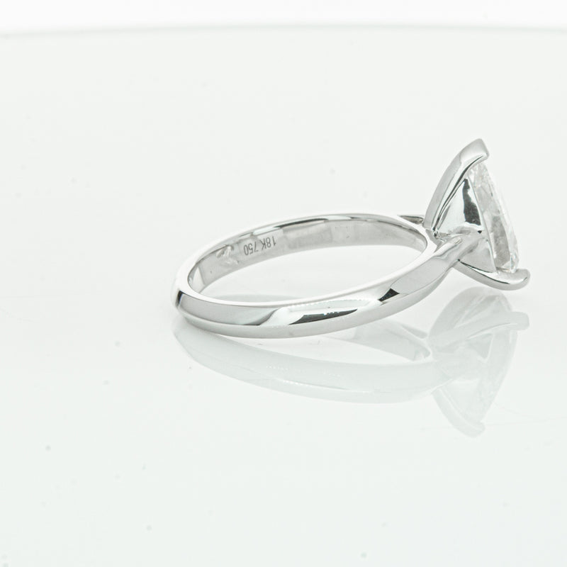 18ct White Gold 2.00ct Pear Cut Diamond Venetian Ring-Ring-Walker & Hall