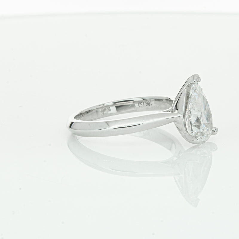 18ct White Gold 2.00ct Pear Cut Diamond Venetian Ring-Ring-Walker & Hall