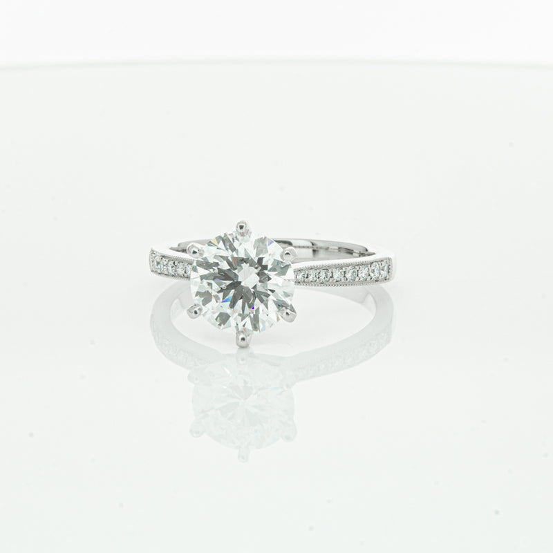 18ct White Gold Diamond Zenith Ring-Ring-Walker & Hall