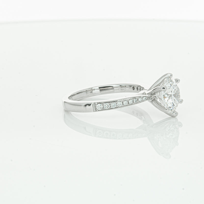 18ct White Gold Diamond Zenith Ring-Ring-Walker & Hall