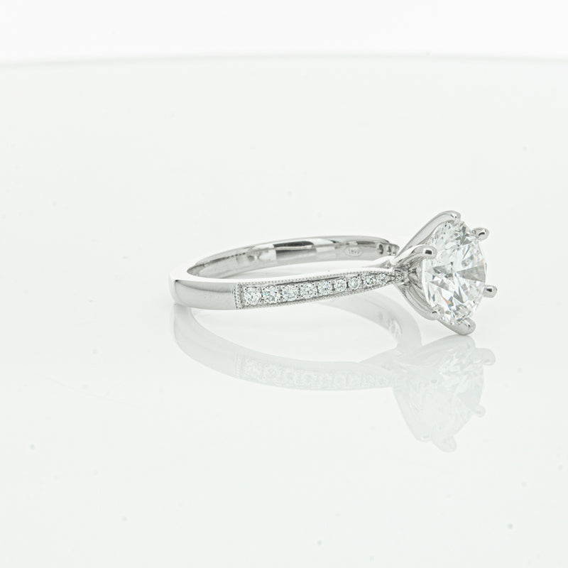 18ct White Gold Diamond Zenith Ring-Ring-Walker & Hall