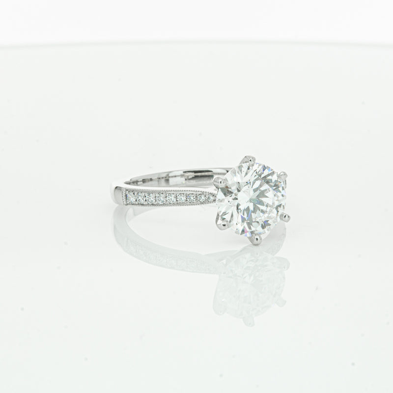 18ct White Gold Diamond Zenith Ring-Ring-Walker & Hall