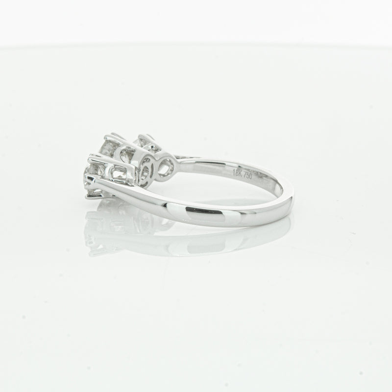 18ct White Gold Three Stone Diamond Heritage Ring-Ring-Walker & Hall