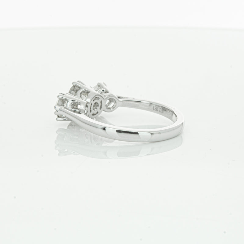 18ct White Gold Three Stone Diamond Heritage Ring-Ring-Walker & Hall