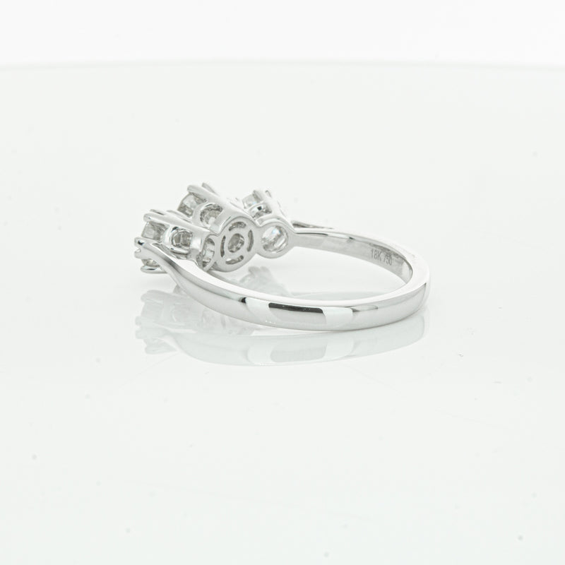 18ct White Gold Three Stone Diamond Heritage Ring-Ring-Walker & Hall