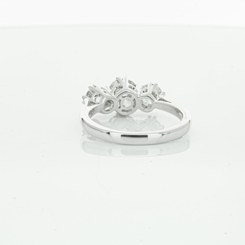 18ct White Gold Three Stone Diamond Heritage Ring-Ring-Walker & Hall