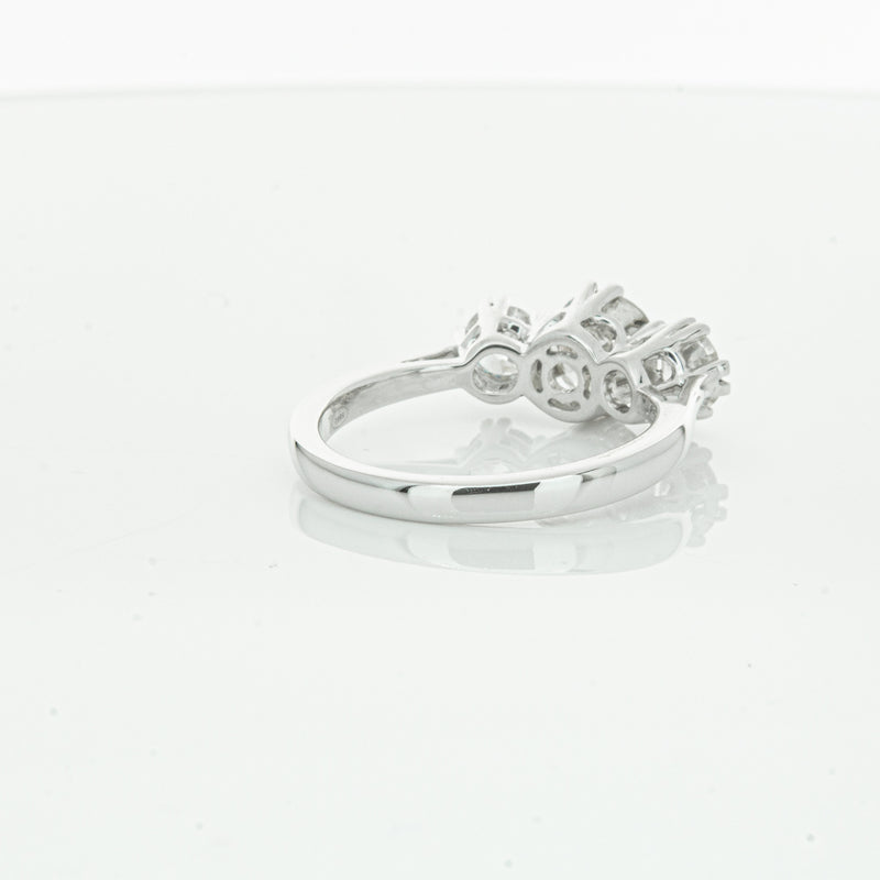 18ct White Gold Three Stone Diamond Heritage Ring-Ring-Walker & Hall