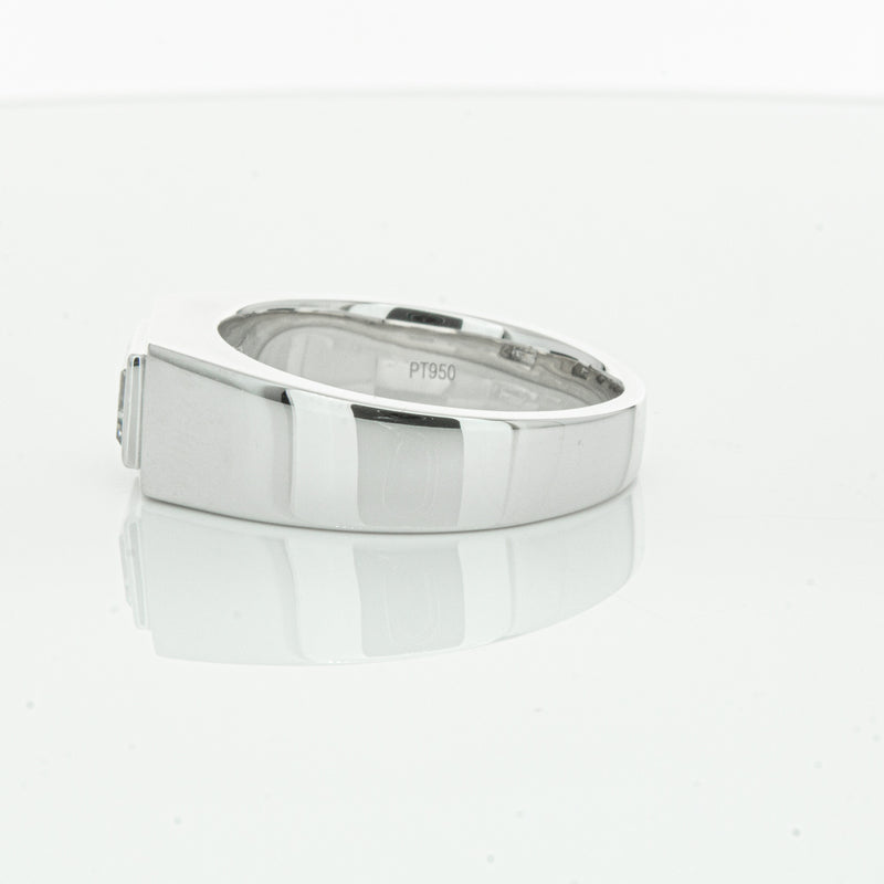 Platinum 1.40ct Baguette Diamond Mens Ring-Ring-Walker & Hall