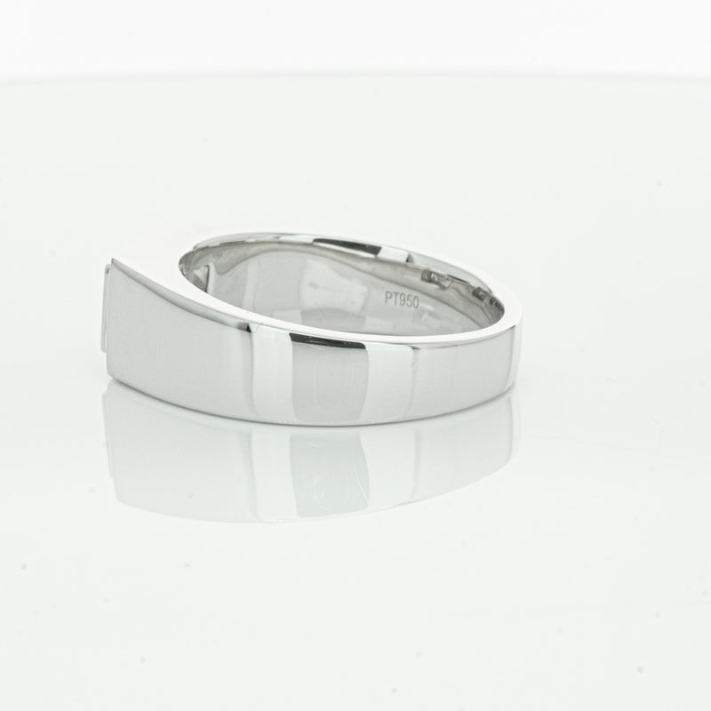 Platinum 1.40ct Baguette Diamond Mens Ring-Ring-Walker & Hall