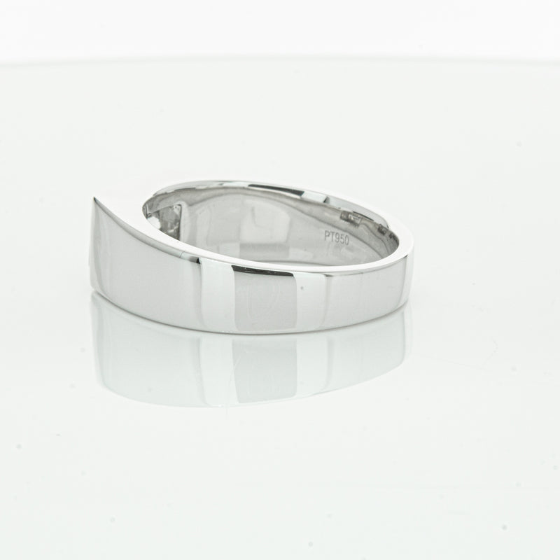 Platinum 1.40ct Baguette Diamond Mens Ring-Ring-Walker & Hall