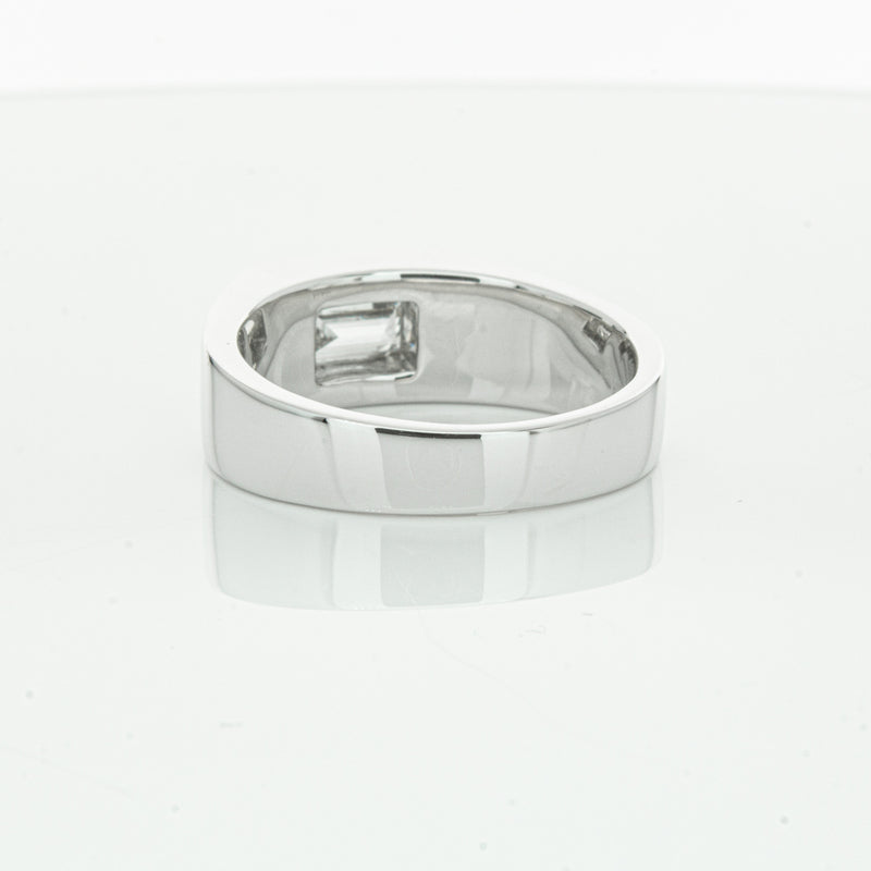 Platinum 1.40ct Baguette Diamond Mens Ring-Ring-Walker & Hall