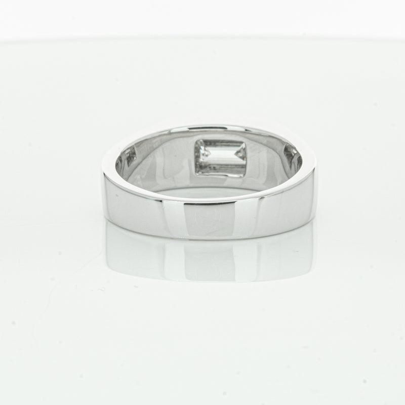 Platinum 1.40ct Baguette Diamond Mens Ring-Ring-Walker & Hall