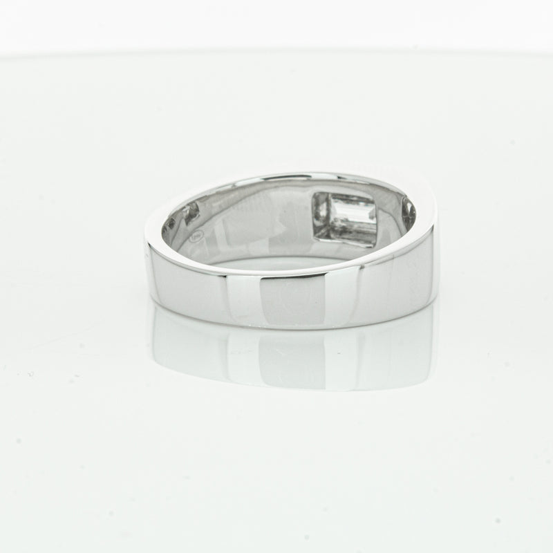 Platinum 1.40ct Baguette Diamond Mens Ring-Ring-Walker & Hall