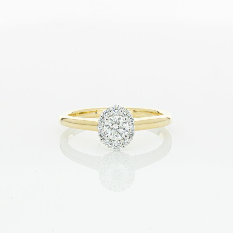 18ct Yellow Gold Diamond Cello Ring-Ring-Walker & Hall