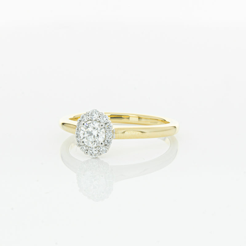 18ct Yellow Gold Diamond Cello Ring-Ring-Walker & Hall