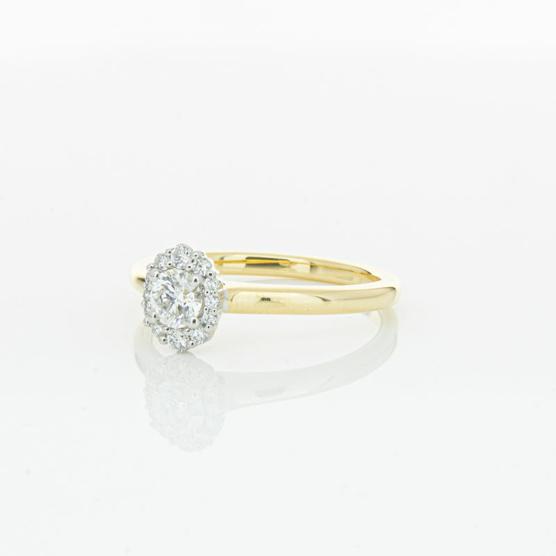 18ct Yellow Gold Diamond Cello Ring-Ring-Walker & Hall