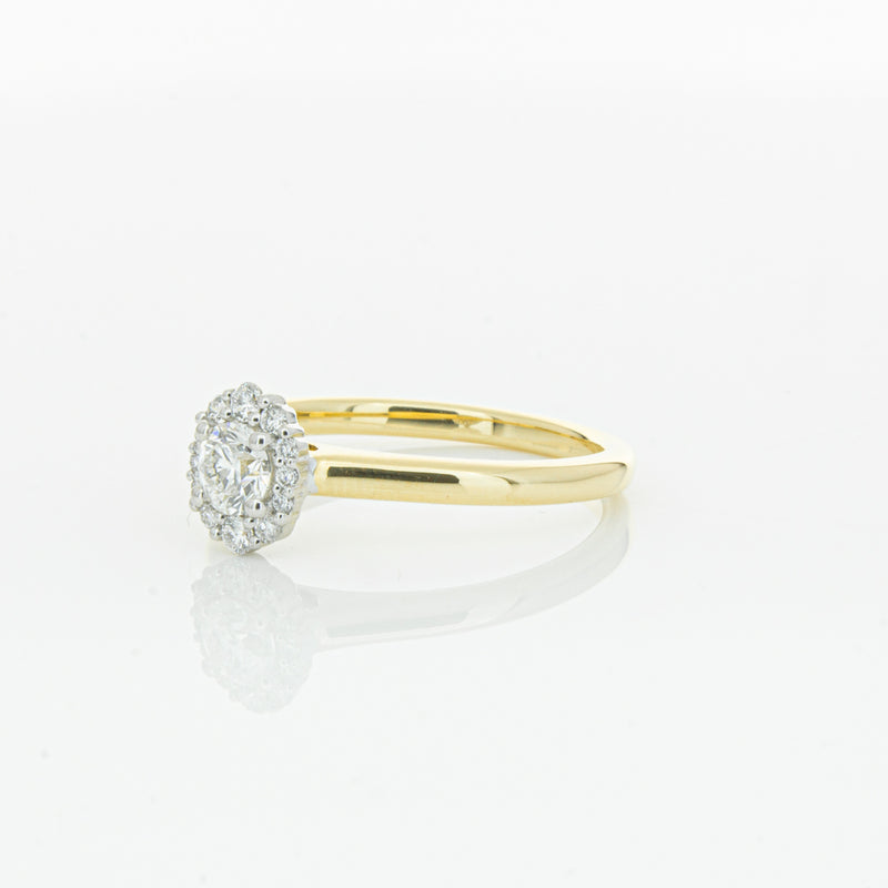 18ct Yellow Gold Diamond Cello Ring-Ring-Walker & Hall